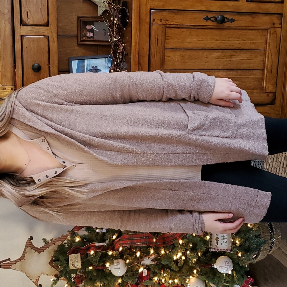 Women's Barefoot Dreams Cardigan with Hood.